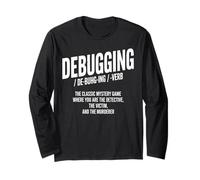 Debug Divertente Programmatore Detective Mistero Sarcastico Scherzo Maglia a Manica