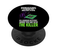 Debugging Is Being The Detective Programmer Code PopSockets PopGrip Adesivo