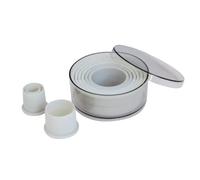 DeBuyer plastica Set di 9 tagliapasta, diam da 2, 4308.00, Avorio, Diametro da 2 cm a 10 cm