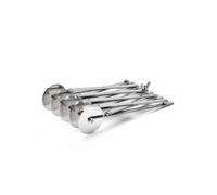 DeBuyer Rullo Estensibile 5 Lame in Acciaio Inox, Diametro 5,5 da 1 a 11,5 cm di Larghezza, Inossidabile, Argento