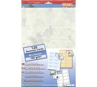 Decadry Microline Business Cards 165 GSM Marble Grey ref SCB7656 [120 Cards]