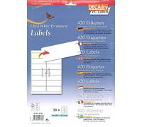 Decadry OLW-4733 Etichetta autoadesiva Bianco 420 Pezzo(i)