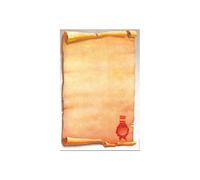 carta con stampa pergamena - a4 - 80 gr - decadry - conf. 25 fogli