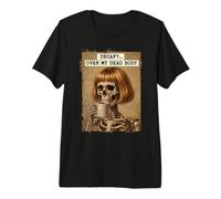 Decaf Over My Dead Body Skeleton Coffee Lover Maglietta Premium