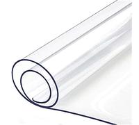 DECAKE Copri tovaglia Trasparente 80x125cm, Copri tovaglia Trasparente in PVC Spesso, Copri Tavolo in PVC Trasparente, Tappetino Protettivo per scrivania, Copri Tavolo in plastica traspar