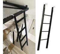 DECAKE Scala a pioli per Letto a Castello sostituibile da Pavimento, 116/130/140/150/160 cm, Solo Scala per Letto Singolo Corto, scaletta in Metallo Nero per soppalco, dormitorio (116 cm