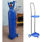 DECAKE Supporto per bombole di Ossigeno Carrello per bombole di Ossigeno in Acciaio per bombole Singole, Carrello per bombole di Ossigeno con Diametro di 6,7", Carrello per bombole di Gas