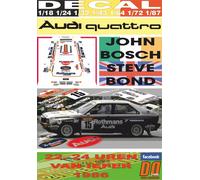DECAL AUDI QUATTRO A2 JOHN BOSCH YPRES 24 HOURS R. 1986 DnF (04)