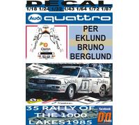 DECAL AUDI QUATTRO A2 P.EKLUND R.OF THE 1000 LAKES 1985 6th (04)