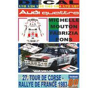 DECAL AUDI QUATTRO MICHELE MOUTON TOUR DE CORSE 1983 DnF (04)