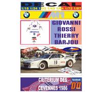 DECAL BMW M1 GIOVANNI ROSSI CRITERIUM DES CEVENNES 1986 DnF (04)