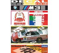 DECAL BMW M3 EVO D.QUESTER G.TARQUINI B.BEGUIN 24 H. FRANCORCHAMPS 1989 DnF (04)