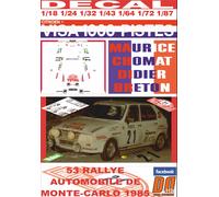 DECAL CITROEN VISA 1000 PISTES M.CHOMAT R.MONTECARLO 1985 10th (04)