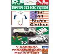 DECAL FERRARI 375 MM P. HILL R. GINTHER PANAMERICANA 1954 2nd (04)