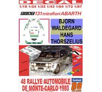 DECAL FIAT 131 ABARTH B.WALDEGARD R.MONTECARLO 1980 3rd (04)