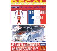 DECAL FIAT 131 ABARTH J-C. ANDRUET R.MONTECARLO 1978 6th (04)
