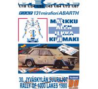 DECAL FIAT 131 ABARTH M.ALEN R. OF THE 1000 LAKES 1980 WINNER (04)