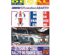 DECAL FIAT 131 ABARTH M.MOUTON TOUR DE CORSE 1977 8th (04)
