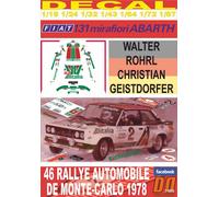 DECAL FIAT 131 ABARTH W.ROHRL R.MONTECARLO 1978 4th (04)
