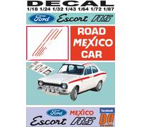 DECAL FORD ESCORT MKI MEXICO ROAD CAR RED (04)