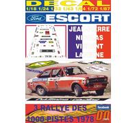DECAL FORD ESCORT MKII J-P. NICOLAS R.1000 PISTES 1978 DnF (04)