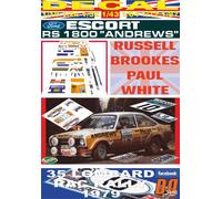DECAL FORD ESCORT RS 1800 MK II "ANDREWS" R.BROOKES RAC 1979 2nd (04)
