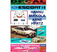 DECAL FORD ESCORT RS 1800 MK II H.MIKKOLA R. PORTUGAL 1978 2nd (04)