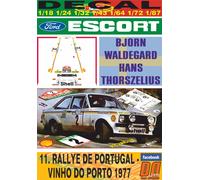 DECAL FORD ESCORT RS 1800 MKII B.WALDEGARD R. PORTUGAL 1977 2nd (04)
