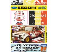 DECAL FORD ESCORT RS 1800 MKII "BELGA" R.DROOGMANS YPRES R. 1982 DnF (04)
