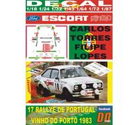 DECAL FORD ESCORT RS 1800 MKII C.TORRES R. DE PORTUGAL 1983 DnF (04)