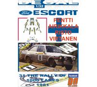 DECAL FORD ESCORT RS 1800 MKII P.AIRIKKALA 1000 LAKES R. 1981 5th (04)