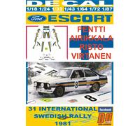DECAL FORD ESCORT RS 1800 MKII P.AIRIKKALA SWEDISH R. 1981 3rd (04)