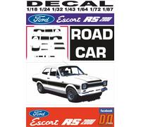 DECAL FORD ESCORT RS 2000 MKI ROAD CAR BLACK (04)