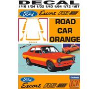 DECAL FORD ESCORT RS 2000 MKI ROAD CAR ORANGE (04)