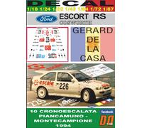 DECAL FORD ESCORT RS COSWORTH G. DE LA CASA PIANCAMUNO 1994 (04)