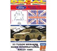 DECAL FORD ESCORT RS TURBO M.LOVELL MANX INTERNATIONAL R. 1985 DnF (04)