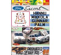 DECAL FORD ESCORT TWIN CAM H.MIKKOLA R.LONDON-MEXICO 1970 WINNER (04)