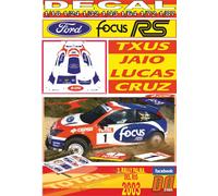 DECAL FORD FOCUS RS WRC 01 T.JAIO R.PALMA DEL RIO 2003 WINNER (04)