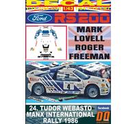 DECAL FORD RS200 M.LOVELL MANX INTER. R. 1986 3rd (04)