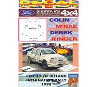 DECAL FORD SIERRA 4x4 RS COSWORTH C. MCRAE C. OF IRELAND R. 1990 3rd (04)