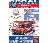 DECAL FORD SIERRA RS 500 A.MIEDECKE D.SMITH JAMES HARDIE 1000 BATHURST 1987 (04)