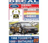 DECAL FORD SIERRA RS 500 COSWORTH A. HAHNE R. FRANCEVIC BATHURST 1000 1988 (04)