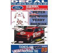 DECAL FORD SIERRA RS 500 COSWORTH P. HOPWOOD T. BOSNJAK 1992 BATHURST TOOHE (04)