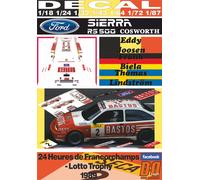 DECAL FORD SIERRA RS 500 E. JOOSEN F. BIELA T. LINDSTROM 24 H. SPA 1989 3rd (04)