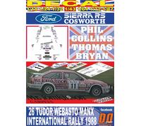 DECAL FORD SIERRA RS COSWORTH P.COLLINS MANX R. 1988 3rd (04)