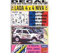 DECAL LADA NIVA 4x4 MARTINE DE CORTANZE PARIS DAKAR 1983 (04)