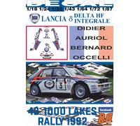 DECAL LANCIA DELTA HF INTEGRALE D. AURIOL 1000 LAKES R. 1992 WINNER (04)