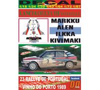 DECAL LANCIA DELTA INTEGRALE M.ALEN R.PORTUGAL 1989 2nd (04)