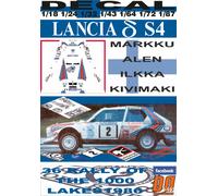 DECAL LANCIA DELTA S4 M.ALEN 1000 LAKES R. 1986 3rd (04)