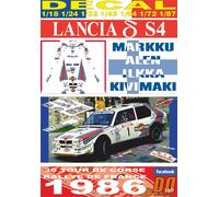 DECAL LANCIA DELTA S4 M. ALEN TOUR DE CORSE 1986 DnF (04)